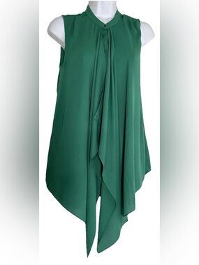 H&M Emerald Green Asymmetrical Draped blouse